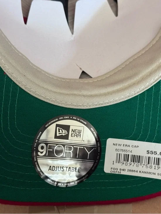 Red Fear of God New Era Kansas City Monarchs 9FORTY Baseball Cap - Picture 4 of 5